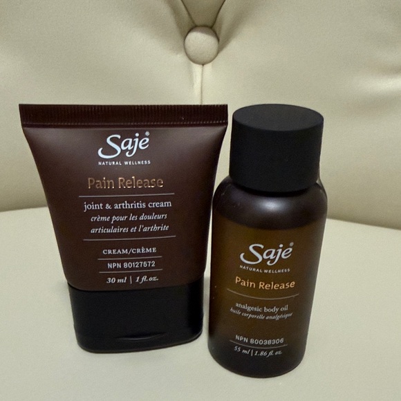 Saje Other - Saje Pain Release Cream and Oil Set - Brown set cream and body oil